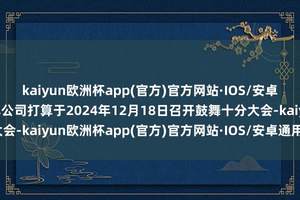 kaiyun欧洲杯app(官方)官方网站·IOS/安卓通用版/手机APP下载本公司打算于2024年12月18日召开鼓舞十分大会-kaiyun欧洲杯app(官方)官方网站·IOS/安卓通用版/手机APP下载