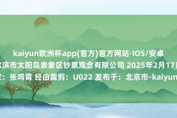 kaiyun欧洲杯app(官方)官方网站·IOS/安卓通用版/手机APP下载 哈尔滨市太阳岛表象区钞票观念有限公司 2025年2月17日 着手：哈尔滨日报 作家：张鸣霄 经由裁剪：U022 发布于：北京市-kaiyun欧洲杯app(官方)官方网站·IOS/安卓通用版/手机APP下载