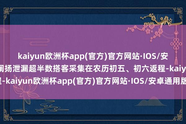 kaiyun欧洲杯app(官方)官方网站·IOS/安卓通用版/手机APP下载阐扬泄漏超半数搭客采集在农历初五、初六返程-kaiyun欧洲杯app(官方)官方网站·IOS/安卓通用版/手机APP下载