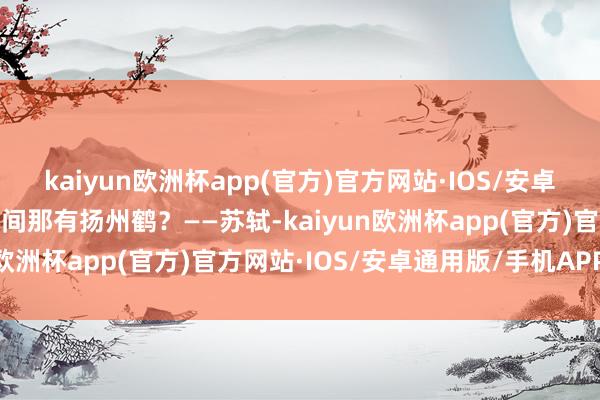 kaiyun欧洲杯app(官方)官方网站·IOS/安卓通用版/手机APP下载世间那有扬州鹤？——苏轼-kaiyun欧洲杯app(官方)官方网站·IOS/安卓通用版/手机APP下载