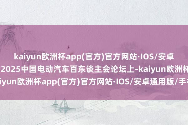 kaiyun欧洲杯app(官方)官方网站·IOS/安卓通用版/手机APP下载在2025中国电动汽车百东谈主会论坛上-kaiyun欧洲杯app(官方)官方网站·IOS/安卓通用版/手机APP下载