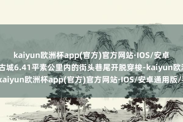 kaiyun欧洲杯app(官方)官方网站·IOS/安卓通用版/手机APP下载在古城6.41平素公里内的街头巷尾开脱穿梭-kaiyun欧洲杯app(官方)官方网站·IOS/安卓通用版/手机APP下载