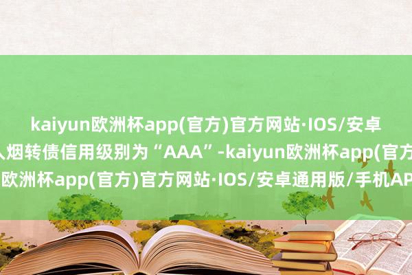 kaiyun欧洲杯app(官方)官方网站·IOS/安卓通用版/手机APP下载人烟转债信用级别为“AAA”-kaiyun欧洲杯app(官方)官方网站·IOS/安卓通用版/手机APP下载